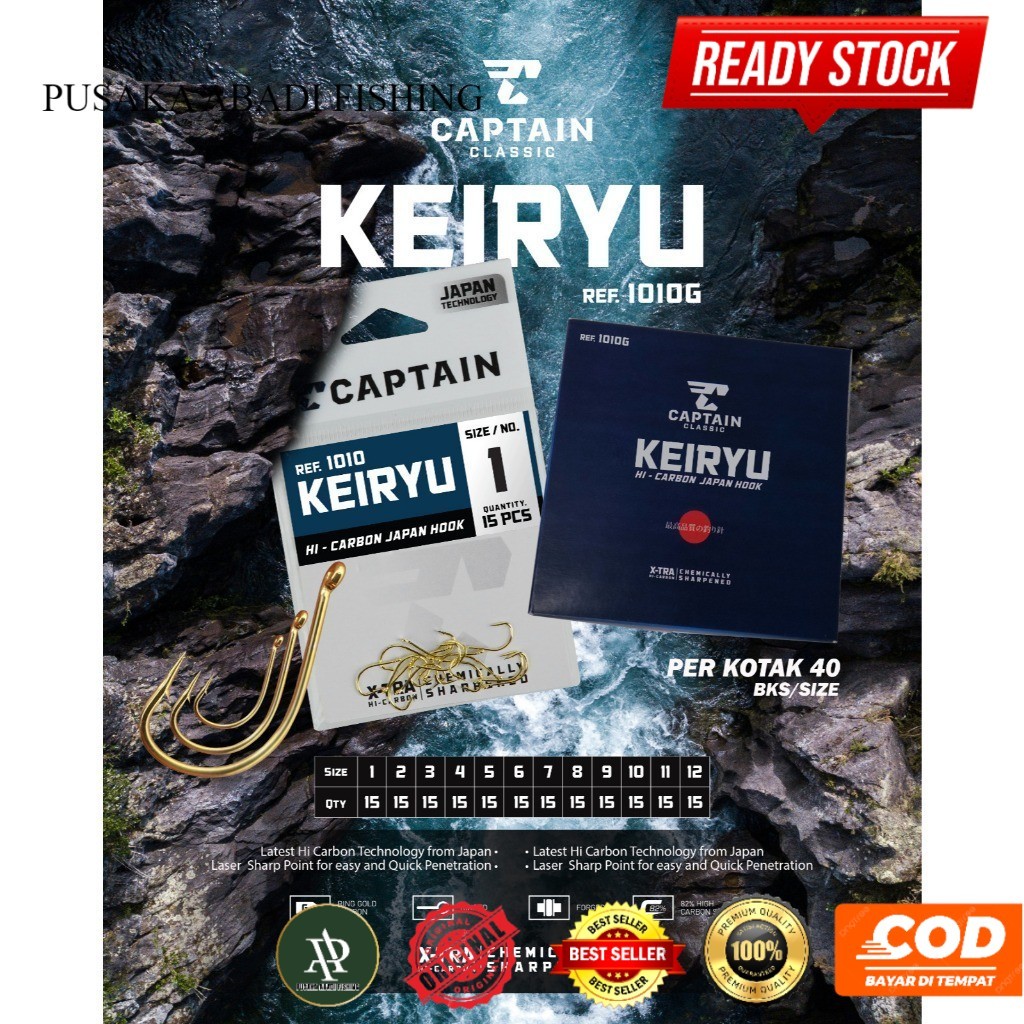 Kail Pancing Captain Keiryu Gold 1010G - KAIL PANCING WARNA EMAS GOLD