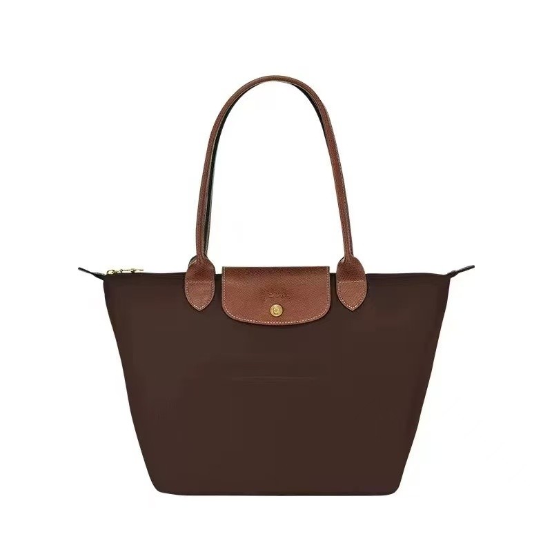 Long-handled M*L nylon tote bag, shopping bag, shoulder bag, waterproof folding tote bag