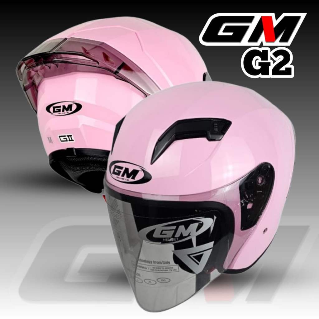 HELM GM G2 SOLID | PINK OR| G2 SINGLE VISOR SNI ORIGINAL SNI FULL KNOCK DOWN