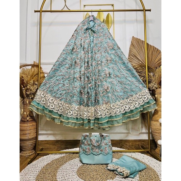 PROMO original Mukena Brukat Premium Mewah Dewasa Bestseller