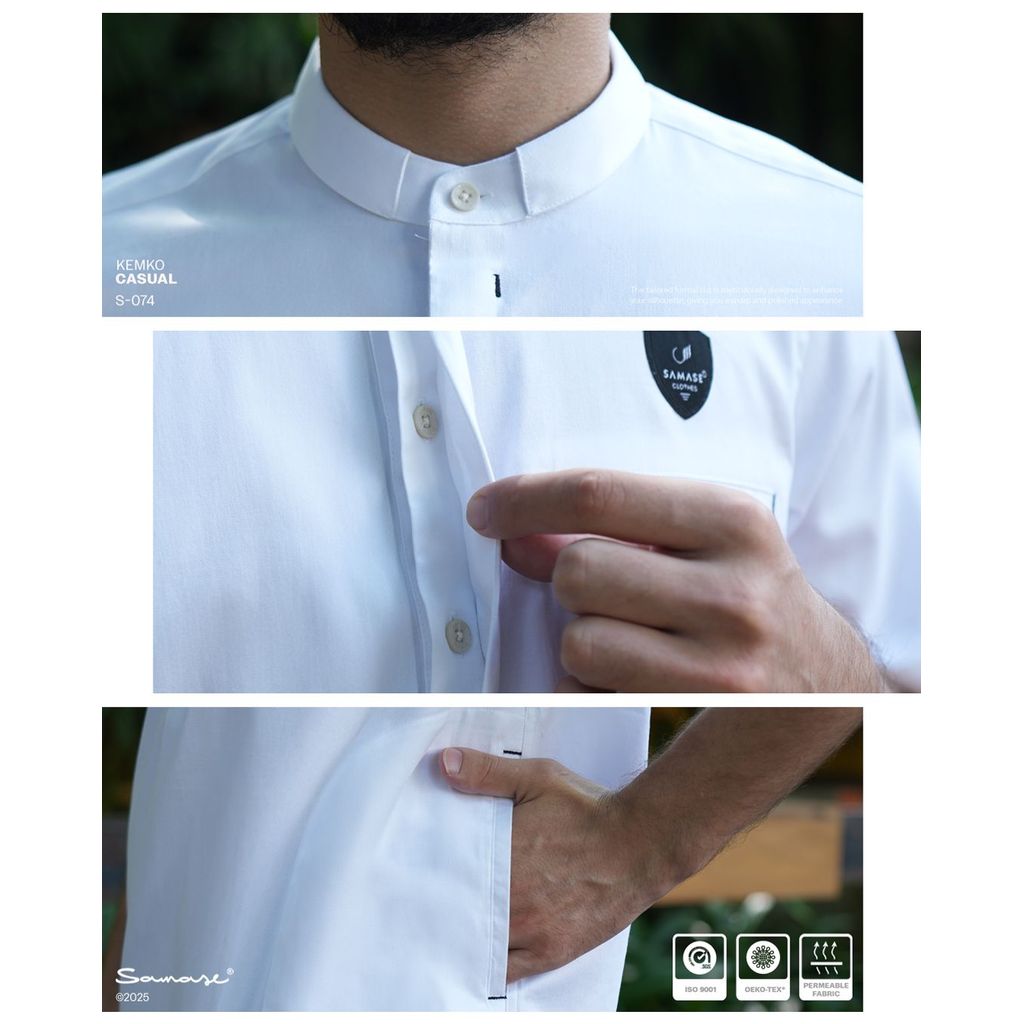 Samase Baju Koko Dewasa S074  Koku Kurta Lengan Pendek