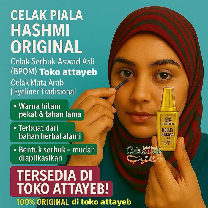 Celak Serbuk SIPAT MATA Hashmi Original Celak PIALA Kajal Itsmid Celak Mata Arab Eyeliner (BPOM) 2 b