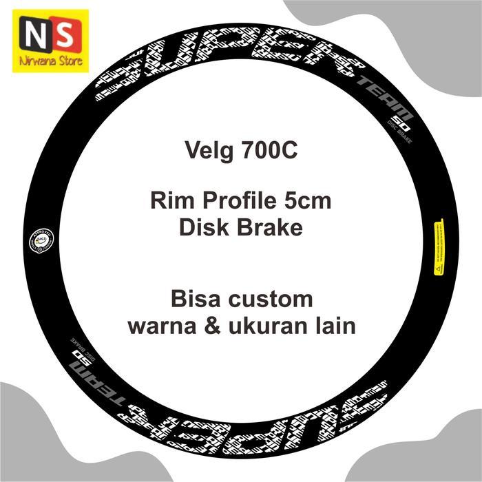 Nirwana  Cutting Stiker Rim SUPERTEAM Super Team Profile 5cm - Wheelset Sepeda Roadbike MTB Fixie - 