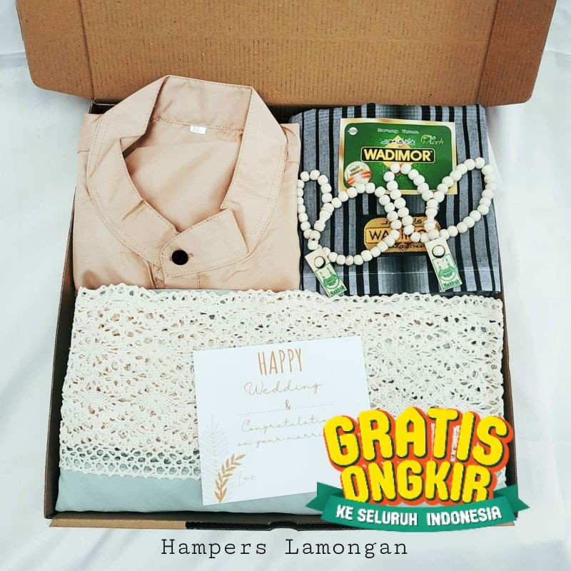 HAMPERS MUKENAH KATUN JUMBO + SARUNG WADIMOR + BAJU KOKO KURTA / PAKET ALAT SHOLAT MUKENA MUSLIM / S