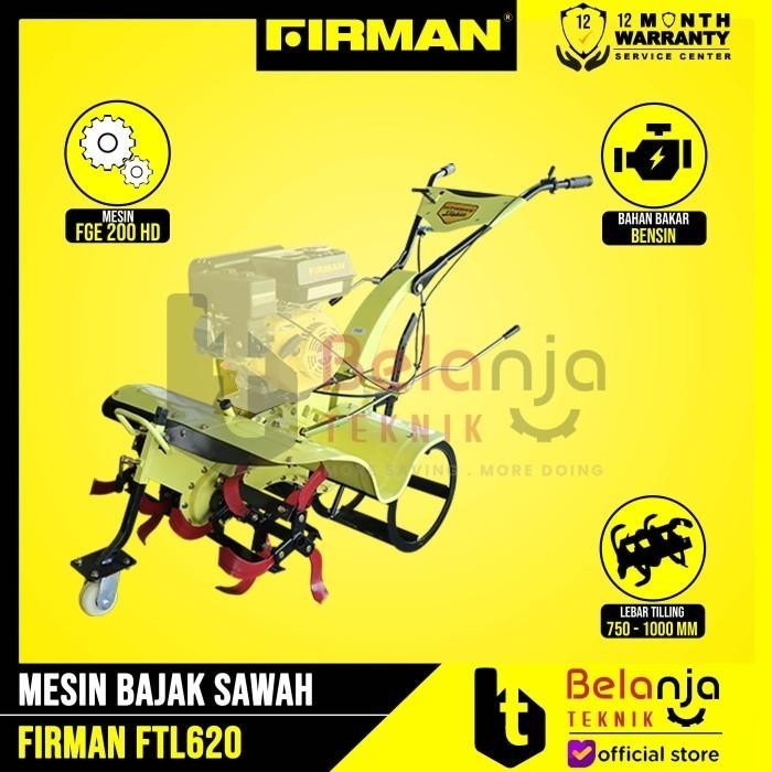 Promo Firman Mesin Bajak Sawah FTL 620 Basah Kering Cultivator