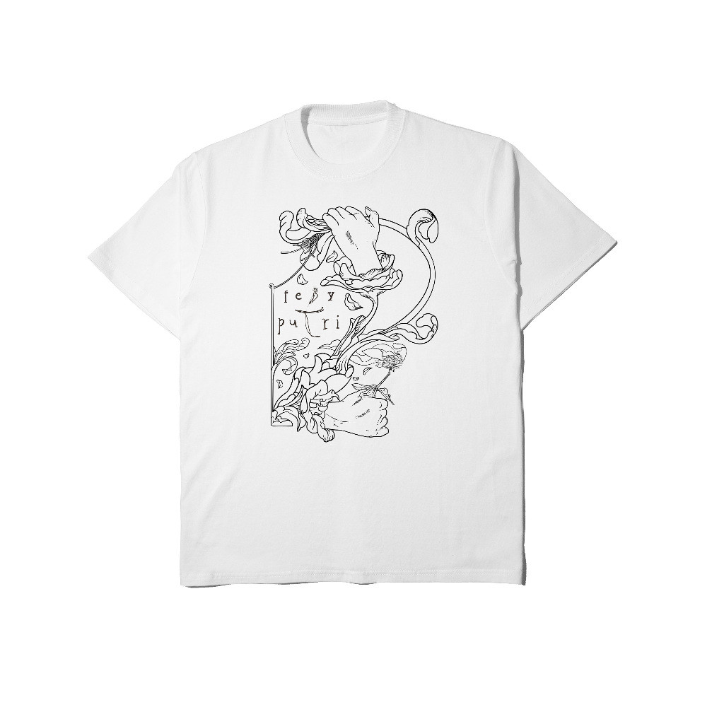 (COD) T-shirt Feby Putri - "Rangkaian Kata" - White