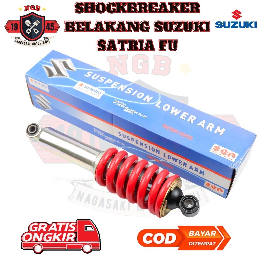 Shock Belakang Motor Satria FU 150 / ShockBreaker Belakang Merah Suzuki Satria FU 150