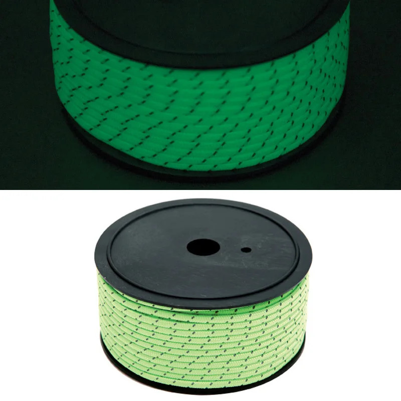 5MM Multifunctional Outdoor Paracord 50M Luminous Umbrella Rope Reflective Survival Rescue umbrella 