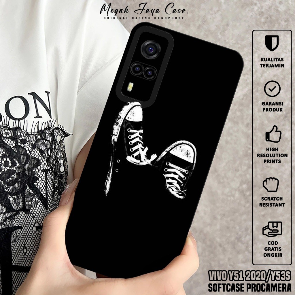 Case Hp VIVO Y51 2020 / VIVO Y53S - Softcase Hp VIVO Y53S / VIVO Y51 2020 Motif BLCK - Casing Hp VIV