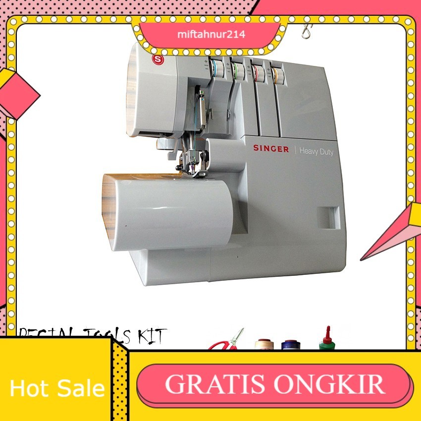 PROMO BONUS - SINGER 14HD854 Mesin Obras + Neci Portable Heavy Duty Terbaik