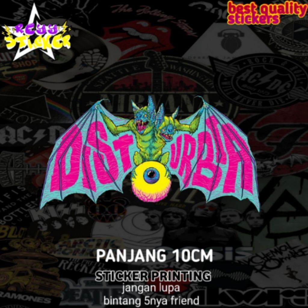 Stiker Printing Anti Air Kelelawar Disturbia