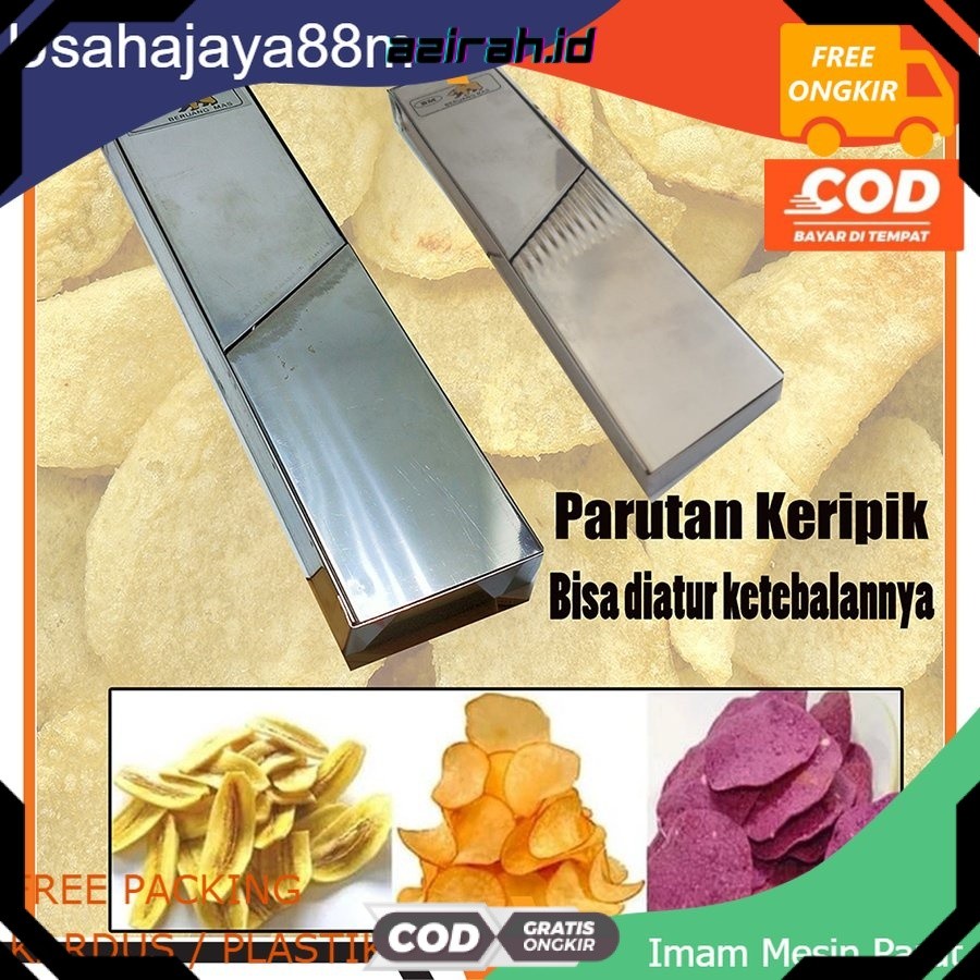 [RO] Parutan Keripik Kentang Singkong Stainless / Alat Pemotong Pasah Serbaguna Kripik Pisang Lurus 