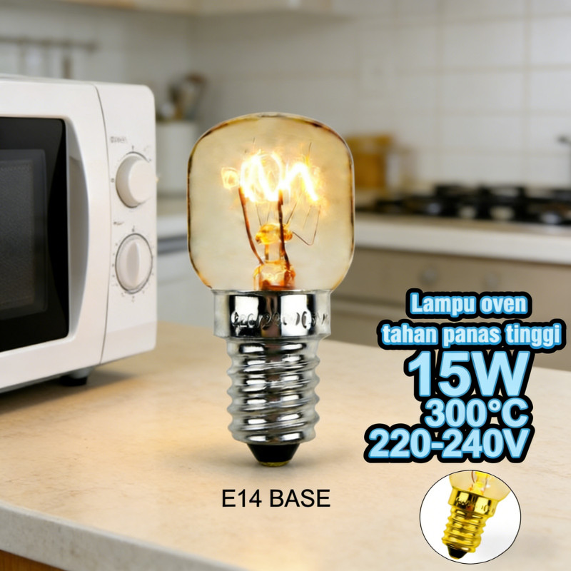 Lampu Oven Philips E14 T22 15W 25W 220V 230V Original Tahan Panas Tinggi 300 Derajat untuk Oven Micr