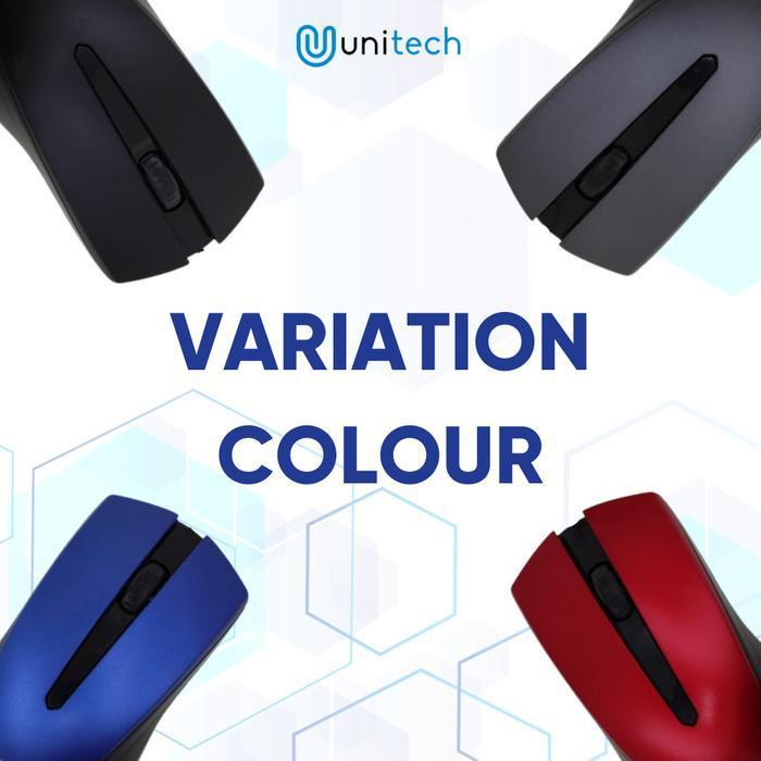 Mouse Kabel Unitech G6 Untuk Komputer Laptop PC 1000 DPI - Mouse Office Kabel - Hitam