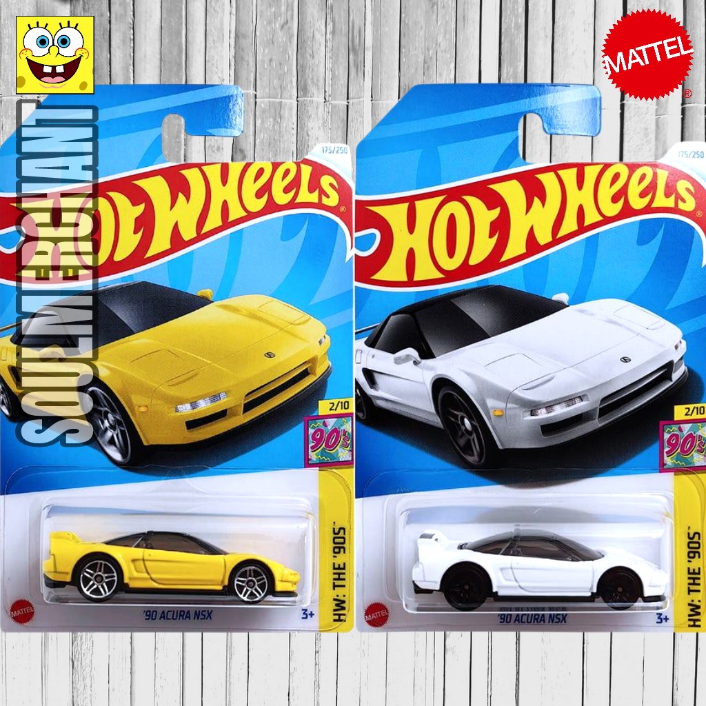 HOTWHEELS 90 ACURA NSX PUTIH KUNING ORIGINAL