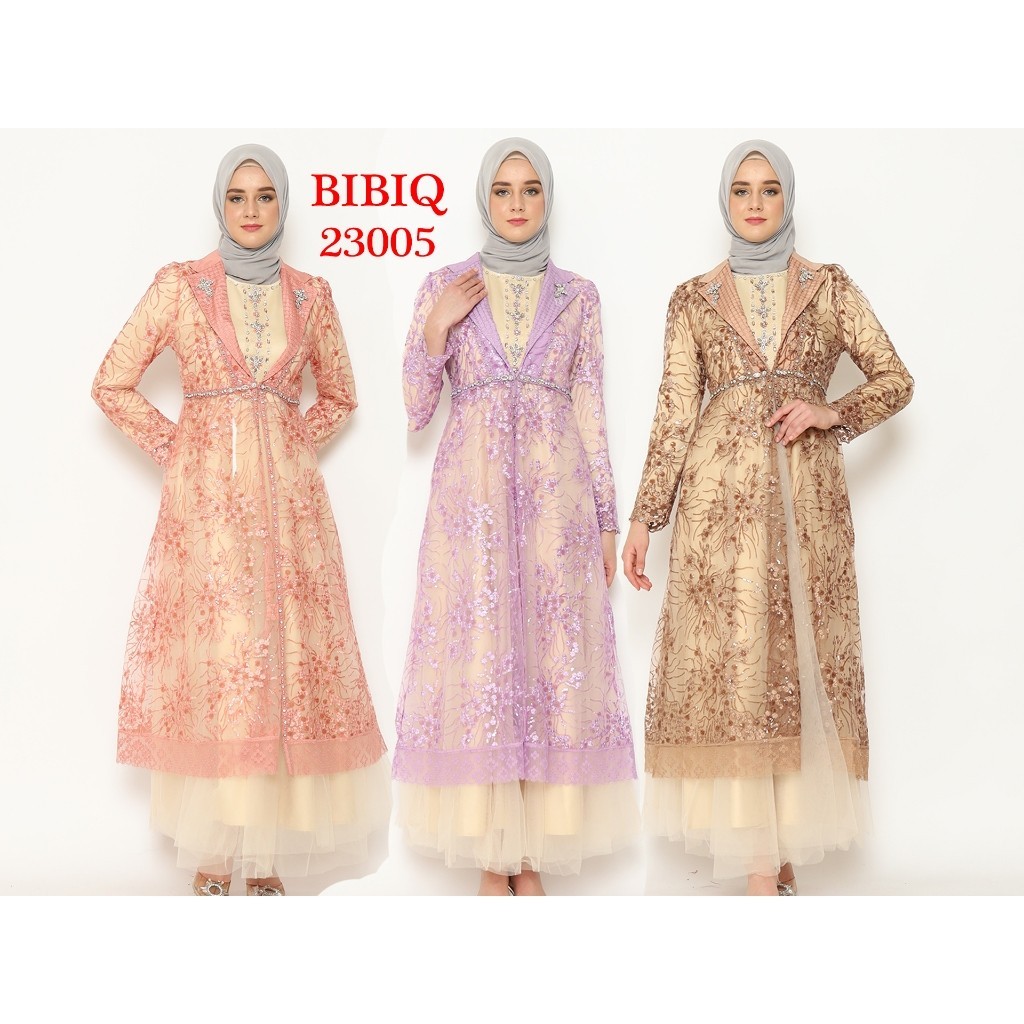 Gamis Pesta Baju Muslim Mewah  Bahan Tile 23005
