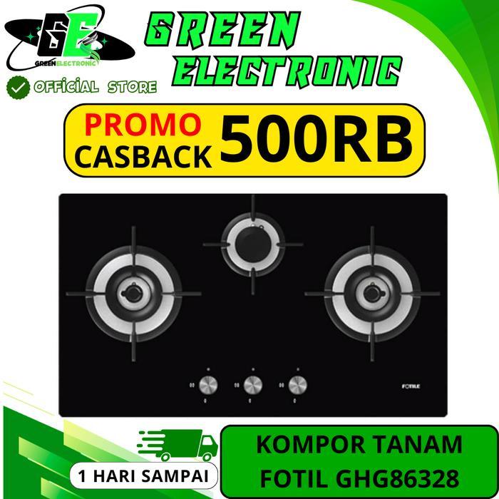 FOTILE GHG78312 KOMPOR GAS TANAM 3 TUNGKU WITH SUPER FLAME / GHG-78312