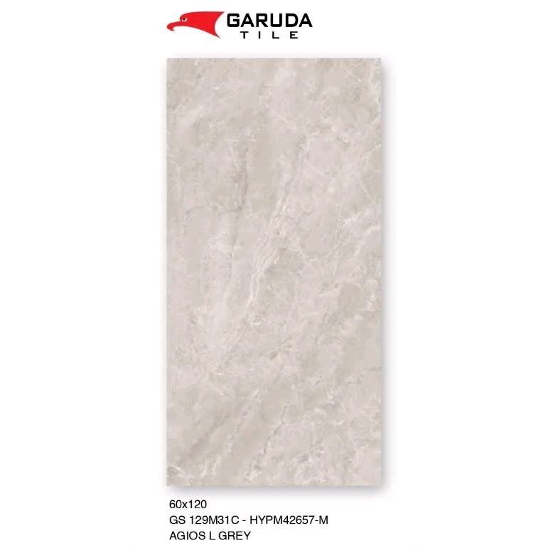 Granit Lantai Dan Dinding 60x120_80x80 Dan 60x60 Agios L Grey B Glazed Polish | Kilap Product Garuda