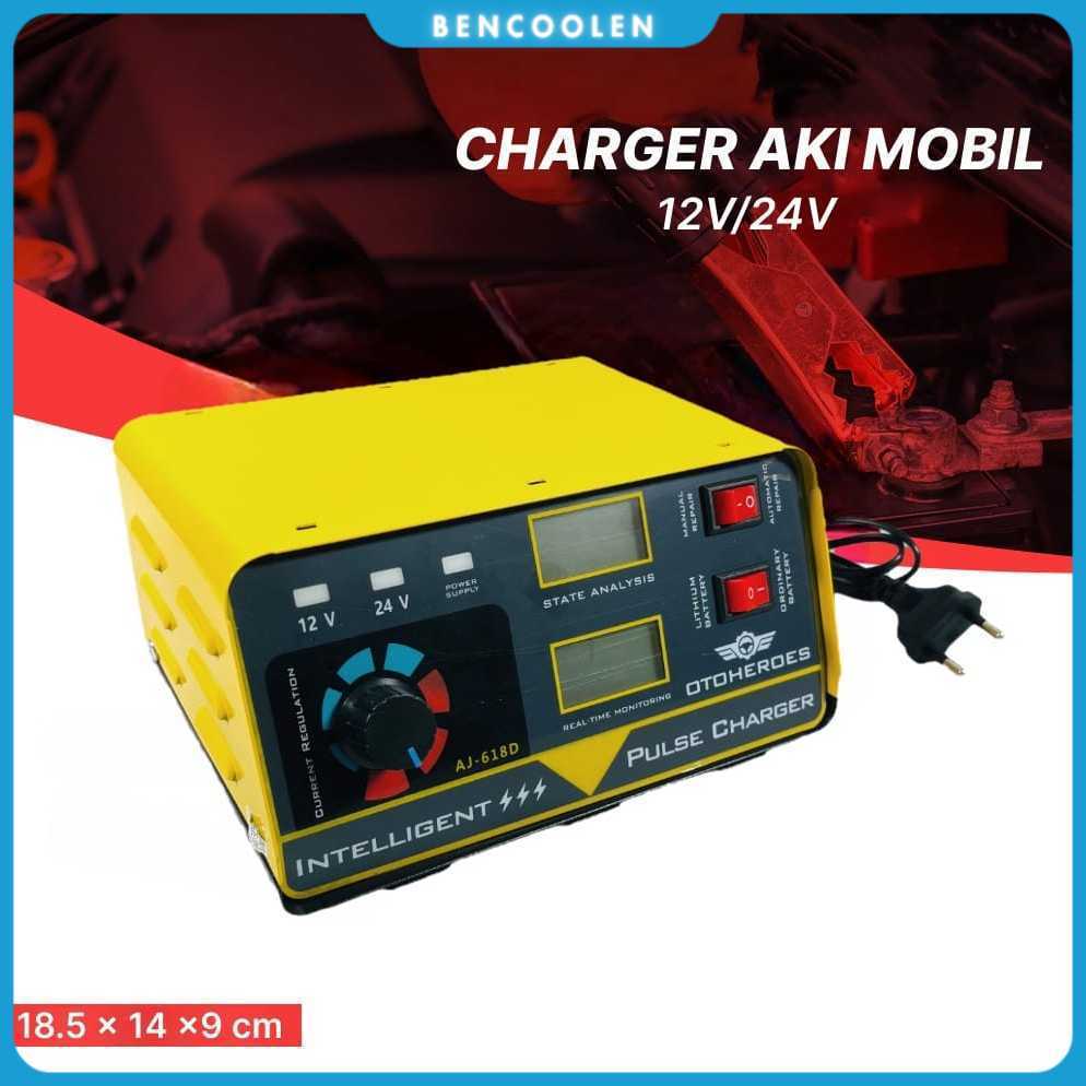 OTOHEROES Charger Aki Mobil Intelligent Battery Charger 12V/24V - AJ-618D