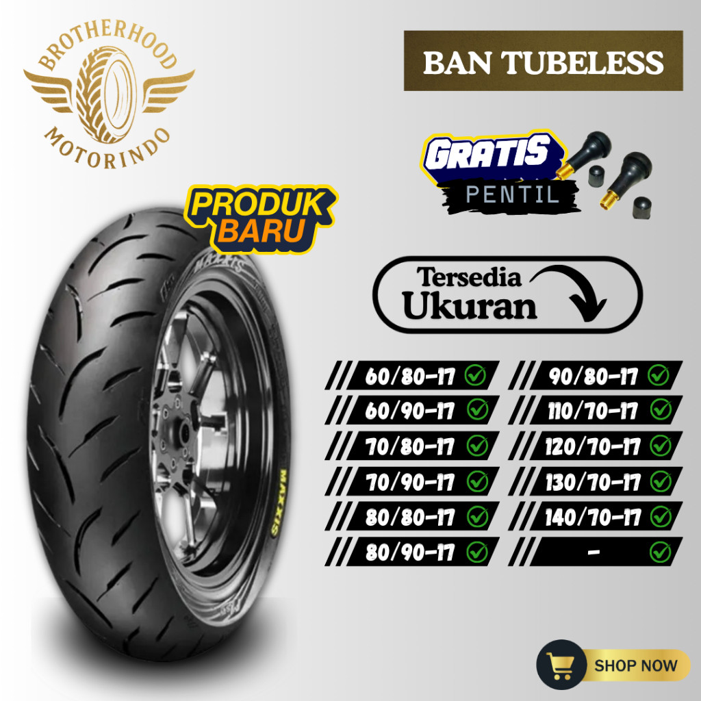 BAN MAXXIS VICTRA S98-ST  TUBELESS  ( 60/80-17 / 60/90-17 70/80-16 70/90-17 80/90-17 / 90/80-17 / 11