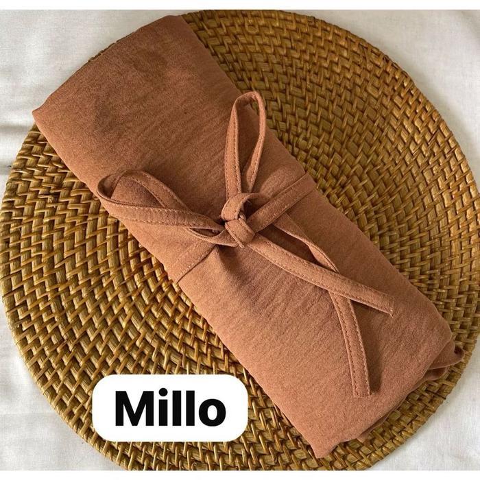 Jilbab Bergo Crinkle Airflow L/Hijab Instan Bergo Crinkle  - MILO