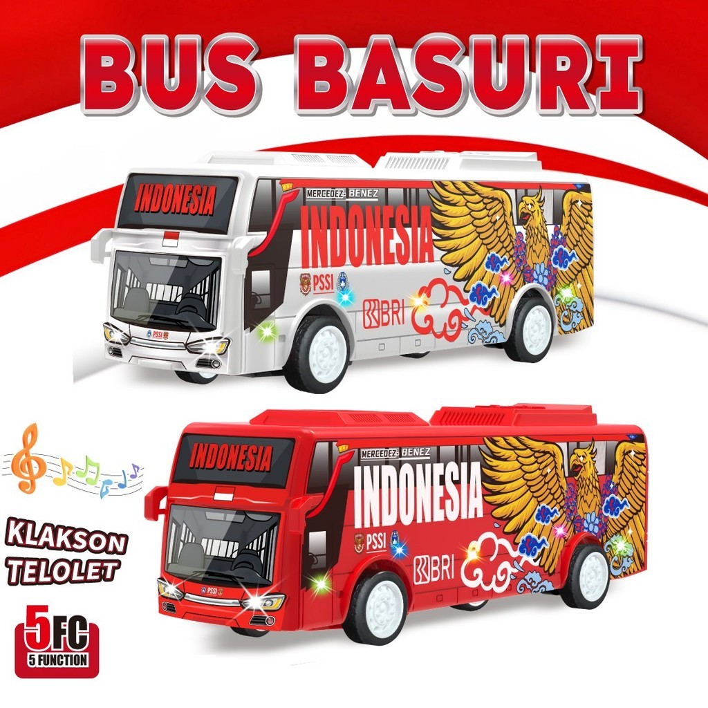 PROMOPasar Distributor RC BUS BASURI TELOLET 6176D Remote Control Basuri RC Bus Telolet Suara Telole
