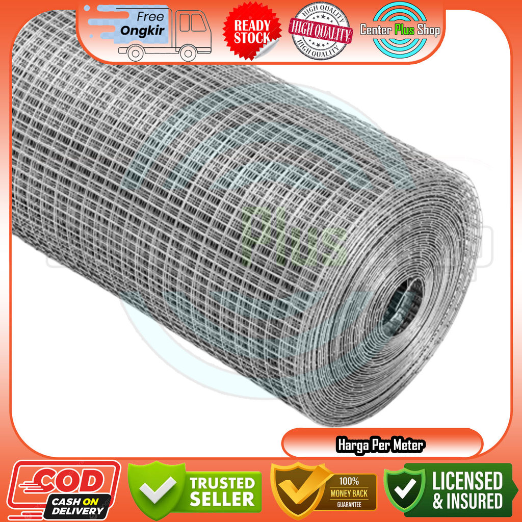 Galvanis Putih Kawat Loket Per Roll 10 Meter Anti Karat Tebal Kuat Ram Kawat Besi Pagar Kandang Ayam