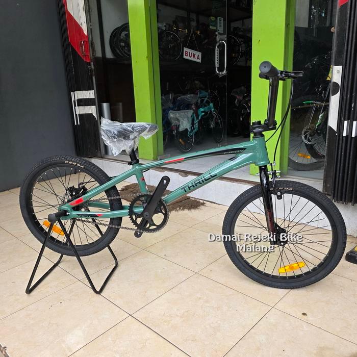 Sepeda BMX Race 20" Thrill Fiery MD discbrake size Pro - Green
