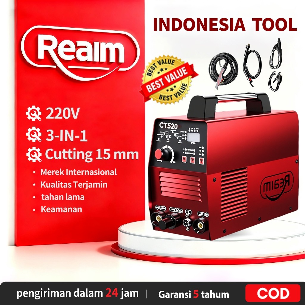 REAIM CT-520 Plasma Cutting Mesin Potong Plasma -Mesin Plasma Cutting& Mesin Las 3in1 Multifungsi - 