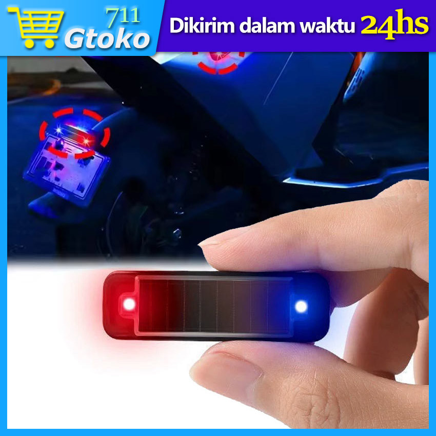 Lampu Peringatan Tenaga Surya Sepeda Listrik Anti Air LED Lampu Peringatan Kendaraan Motor Mobil Tem