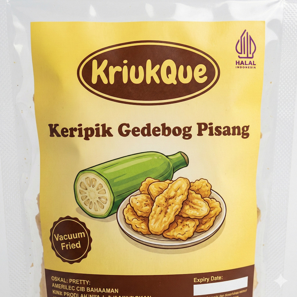 Keripik Sayuran Kering Gedebog / Batang Pisang Premium Crispy 100gr - Snack Bertepung Camilan Sehat
