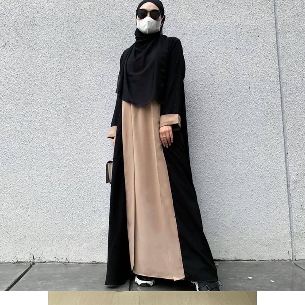 Gamis abaya Turkey Katun polos  Premium busui