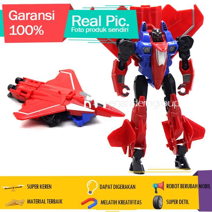 Mainan Edukasi Anak Robot Robotan X-Warrior Autobot Berubah Pesawat Tempur - Merah by Allshopibamz