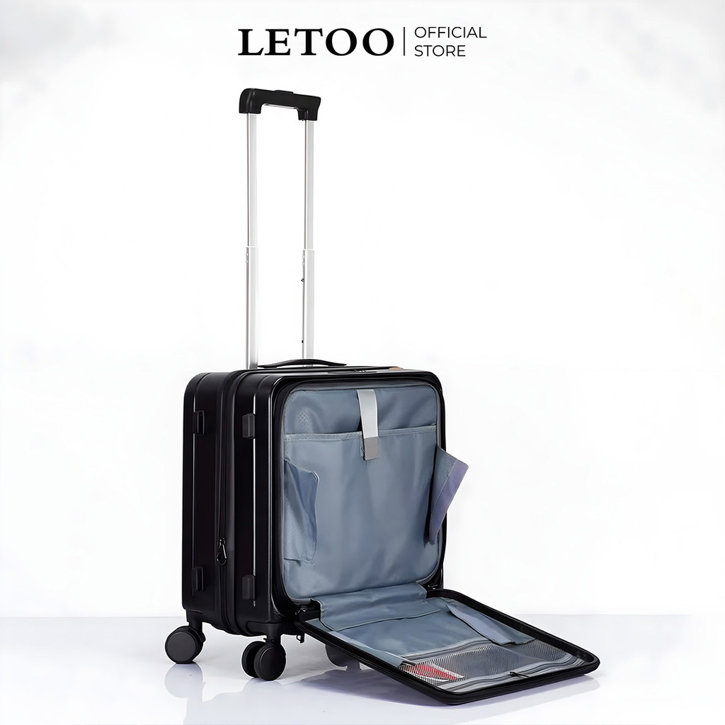 Letoo Koper Kabin Pesawat Mini Size 18 Inch Laptop/Tab Compartment Style Bukaan Depan - 034