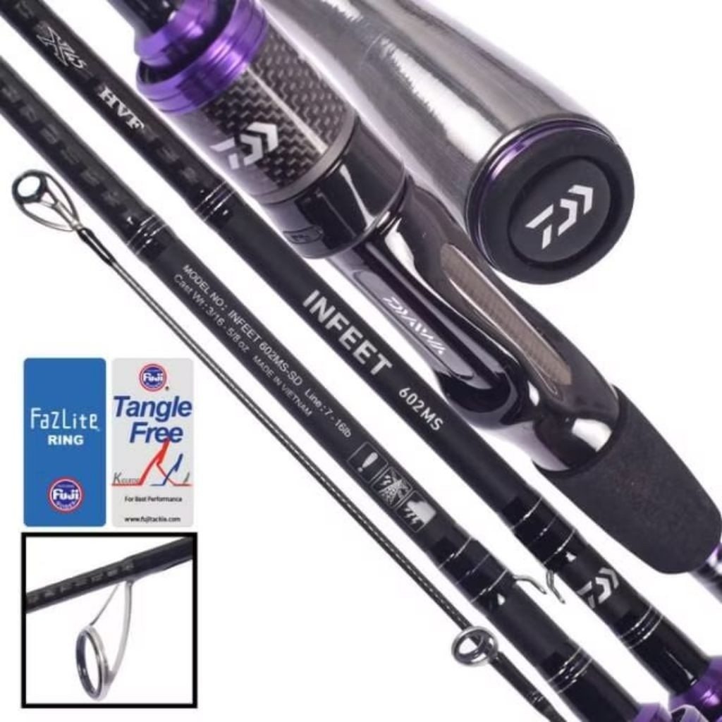 joran pancing spinning daiwa infeet 602 atau 662 dan 702 carbon