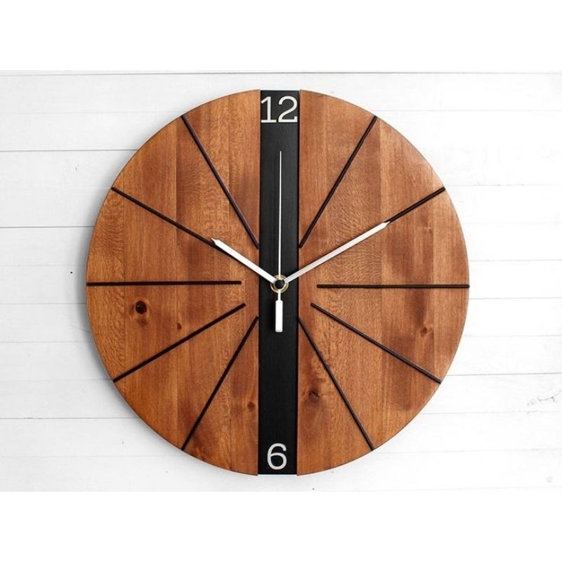 jam dinding aesthetic / jam dinding baru / jam dinding kayu / jam dinding bulat