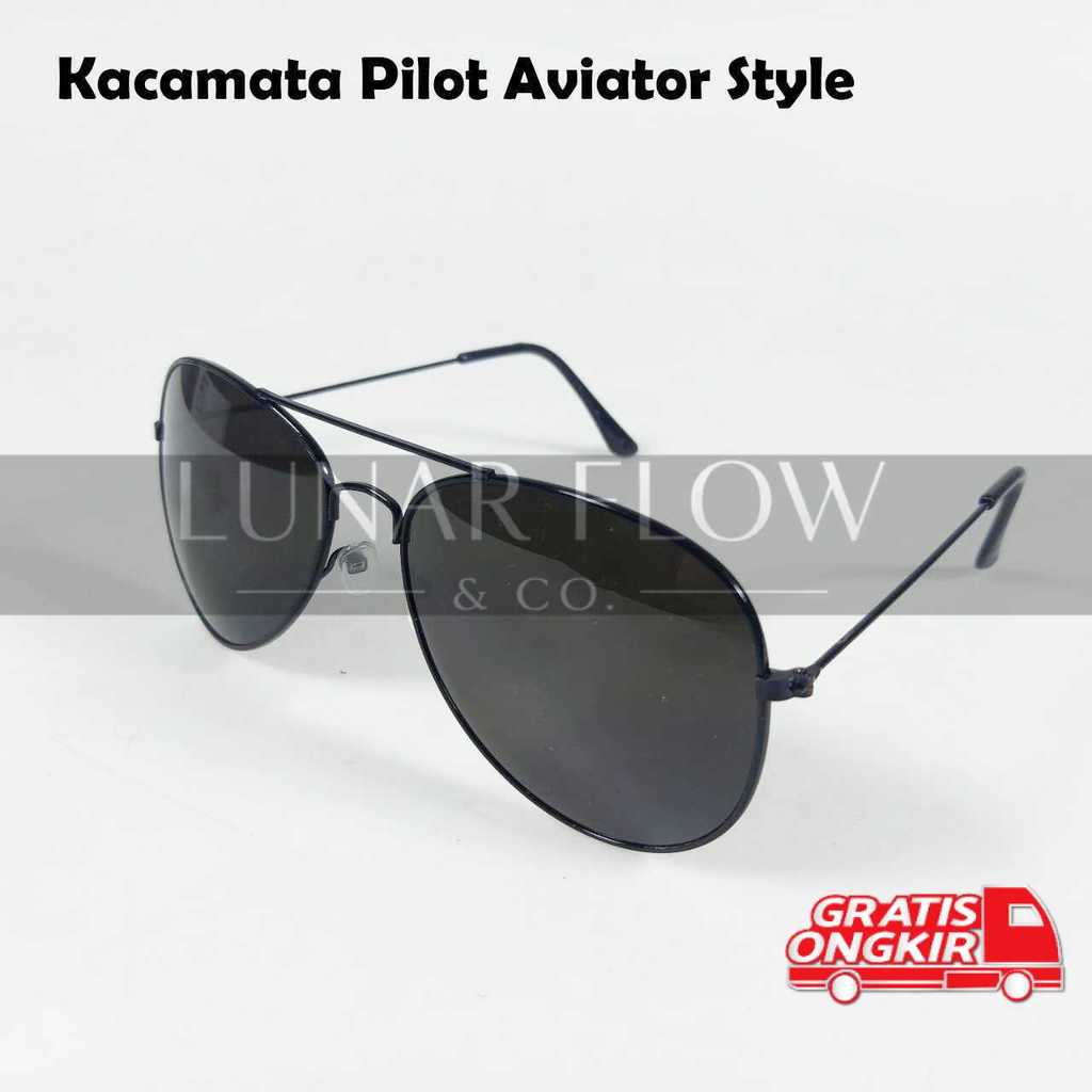 Lunar Flow -  Kacamata Pilot Aviator Style Glasses - CC0744