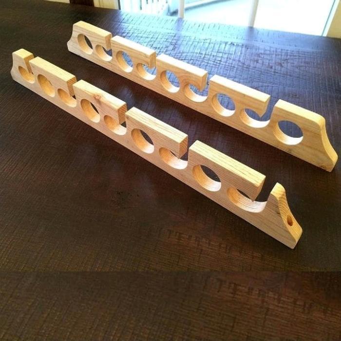 Rak Joran Tegak Kayu / Rak Joran Pancing Dinding Tegak / Rak Joran Kayu / Rak Pancing / Rak pancing 