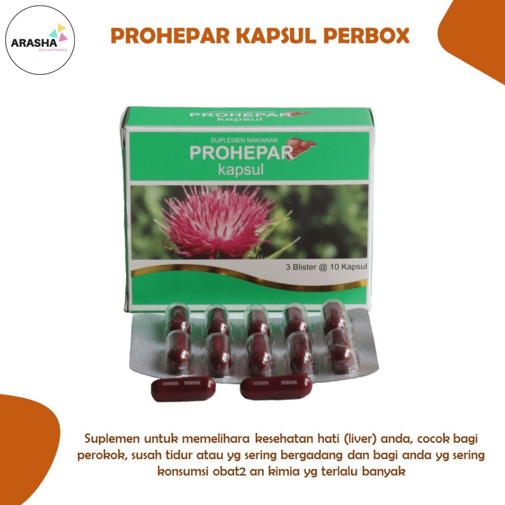 PROHEPAR Kapsul Isi 30 Kapsul (PERBOX) - suplemen untuk kesehatan hati (liver) anda
