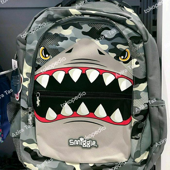 SMIGGLE BACKPACK ORIGINAL BEYOND SHARK - TAS SEKOLAH ANAK PRIA
