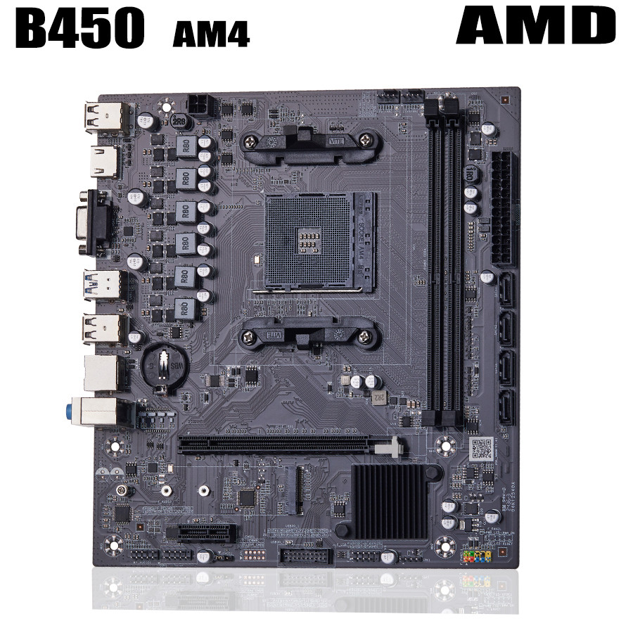 QIYIDA B450 Motherboard support DDR4 desktop RAM AM4 CPU slot NVME NGFF M.2 USB 3.0 VGA dual channel