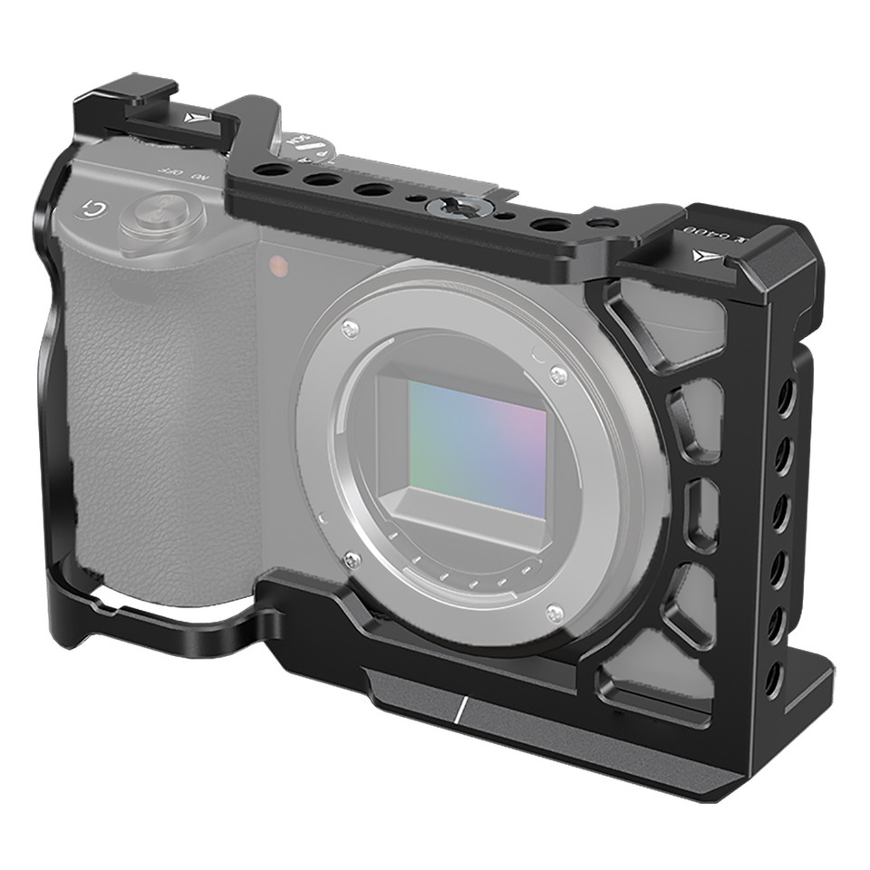 A6000/A6300/A6400 Full Camera Cage for Sony A6500 DSLR Camera Vlog Case with Cold Shoe Mic LED Light