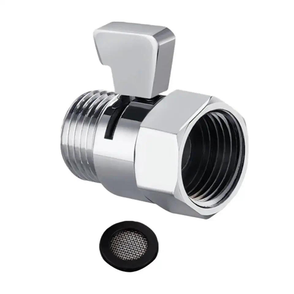 Bathroom Water Control Brass Shower Head Valve Water Usage Management Shower Head Flow Control Valve