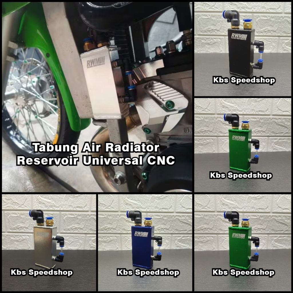 Tabung Air Radiator Tabung Reservoir Kotak CNC Universal