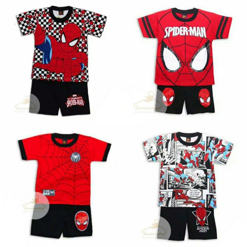 Haibara - setelan pendek / baju laba-laba /stelan harian anak