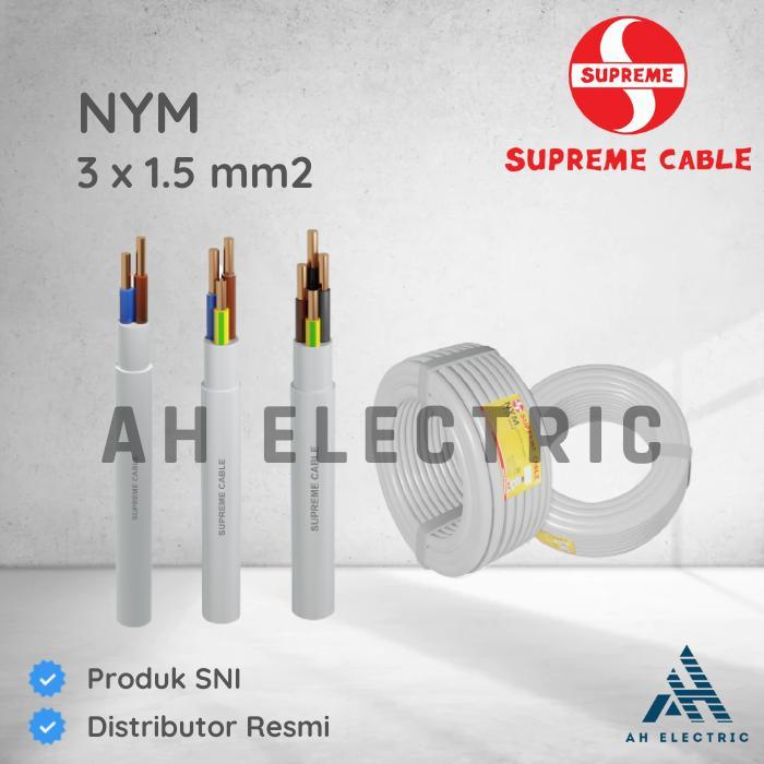Supreme Kabel NYM 3 x 1.5 mm rol @50M (3x1.5 mm 3x1,5mm 3x1,5 mm 3x1)