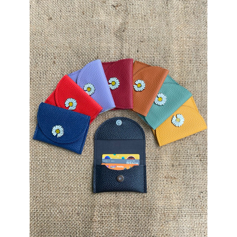 Dompet papirut kartu lipat dompet terbaru mini bunga daisy dompet wanita murah dompet koin