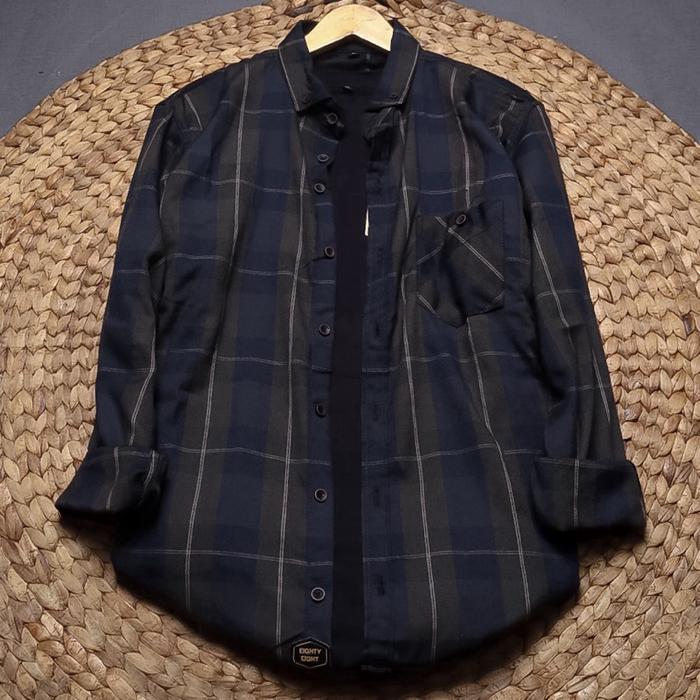 KEMEJA FLANEL PRIA LENGAN PANJANG PREMIUM G21 Distro Kotak Casual Cowok Baju Katun Surfing Motif Hit