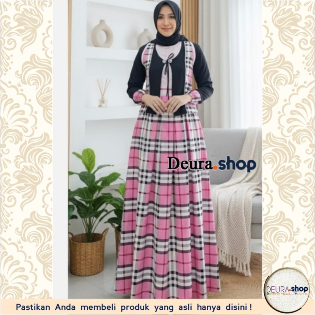 Set Gamis Lebaran Deura SD-515 / Gamis Deura Terbaru / Gamis Deura Original