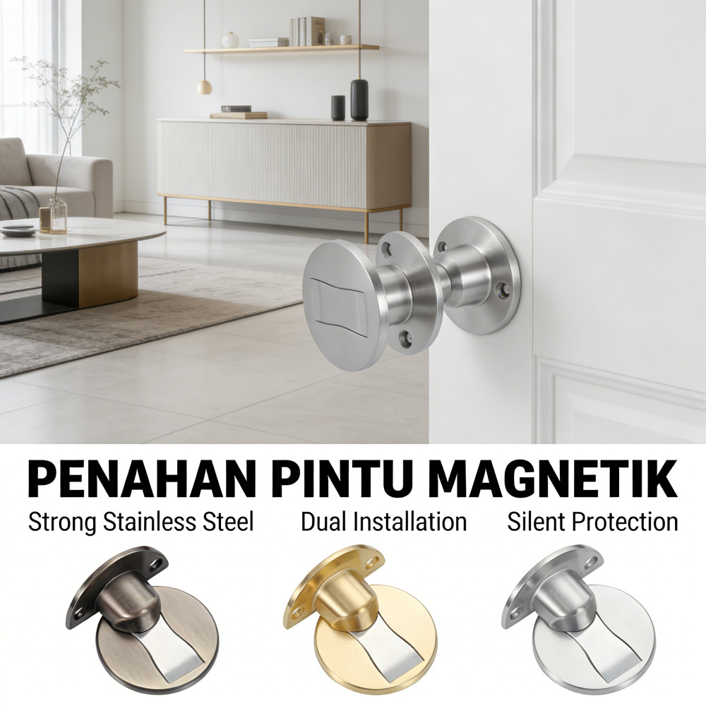Pintu Magnetik Stopper, Peredam Bantingan, Pintu Kaca, Tempel Paku, Bisa Buatan, Bantingan Pintu, An